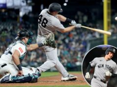 Ben Rice e Paul Goldschmidt dão show de poder na vitória dos Yankees Paul Goldschmidt acerta um home run de três corridas na sexta entrada da vitória dos Yankees por 5-3 sobre os Mariners em 1º de abril de 2026 em Seattle.