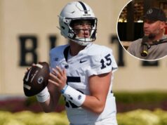 Ben Roethlisberger não ficou impressionado com a escolha do draft do QB dos Steelers, Drew Allar: ‘Nunca saltou da página’ O quarterback do Penn State Nittany Lions, Drew Allar (15), passa contra o Northwestern Wildcats durante o primeiro tempo no Ryan Field.