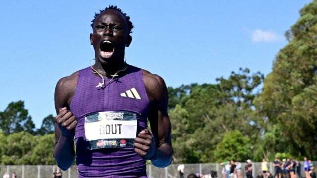 Bolt espera que a sensação australiana do sprint, Gout, tenha um forte sistema de apoio
