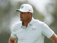 Bryson DeChambeau sofre grande decepção após a segunda rodada do Masters Professional golfer Bryson DeChambeau at second round of The Masters