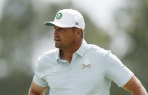 Bryson DeChambeau sofre grande decepção após a segunda rodada do Masters Professional golfer Bryson DeChambeau at second round of The Masters