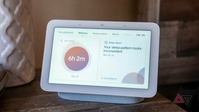 Controles de mídia no Google Nest Hub