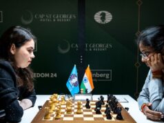 Candidatos FIDE 2026: R Vaishali capitaliza o erro de Goryachkina para ampliar a liderança na classificação, Divya segura Zhu com peças pretas Candidatos FIDE 2026: R Vaishali capitaliza o erro de Goryachkina para ampliar a liderança na classificação, Divya segura Zhu com peças pretas