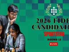 Candidatos de xadrez da FIDE 2026 ao vivo, rodada 12:Vaishali enfrenta Zhu Jiner em confronto importante; Divya e Praggnanandhaa em ação a partir das 18h15 IST Candidatos de xadrez da FIDE 2026 ao vivo, rodada 12:Vaishali enfrenta Zhu Jiner em confronto importante; Divya e Praggnanandhaa em ação a partir das 18h15 IST