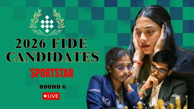 Candidatos de xadrez da FIDE 2026 ao vivo, rodada 6: Candidatos de xadrez da FIDE 2026 ao vivo, rodada 6: Pragg sacrifica seus bispos, Wei com melhor estrutura, mas os bispos de Sindarov bem ativos