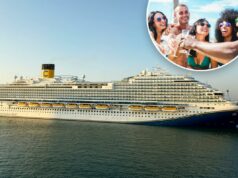 Carnival planeja cruzeiros exclusivos ‘somente para convidados’ para adultos no lugar de viagens canceladas no mesmo navio O navio de cruzeiro Carnival Firenze atracou em Puerto Vallarta.