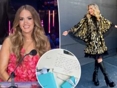 Carrie Underwood surpreende concorrente do ‘American Idol’ com joias Tiffany e um bilhete manuscrito Carrie Underwood surpreende concorrente do 'American Idol' com joias Tiffany e um bilhete manuscrito
