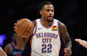 Cason Wallace do Thunder fica radiante quando questionado sobre Kiki Rice sendo selecionado Cason Wallace do Thunder fica radiante quando questionado sobre Kiki Rice sendo selecionado