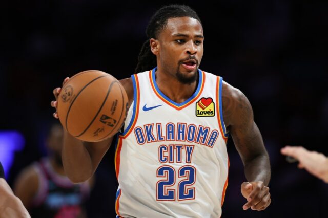 Cason Wallace do Thunder fica radiante quando questionado sobre Kiki Rice sendo selecionado
