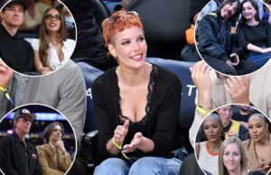 Cavs vs Lakers atrai multidão repleta de estrelas de atletas, músicos e atores Anthony Kiedis mostrando a língua para uma mulher em um jogo do Lakers.