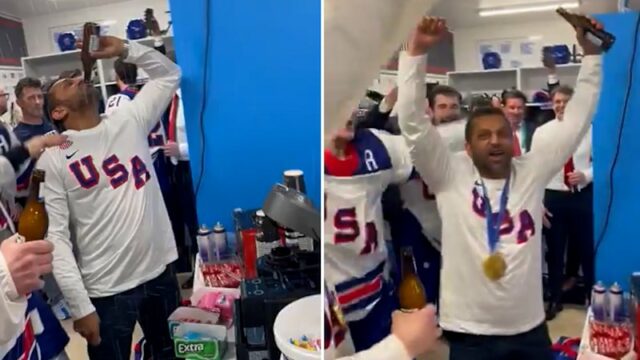 Celebração viral do hóquei do diretor do FBI
