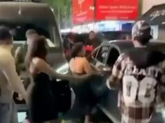 Cenas horríveis em Mayfair, quando uma motorista atropela seu carro contra um ‘influenciador’ e outros pedestres perto de uma boate às 4h30, enquanto uma multidão chocada observa Imagens horríveis surgiram mostrando o momento em que um carro atropelou pedestres no centro de Londres