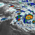 A baixa tropical 37U está atualmente ao largo das Ilhas Salomão e pode intensificar-se para um ciclone.