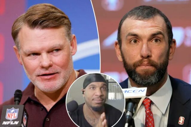 Chris Ballard desafiou Andrew Luck a se aposentar em um O Diretor Executivo de Operações de Futebol da NFL, Troy Vincent, fala no 2026 NFL Scouting Combine.