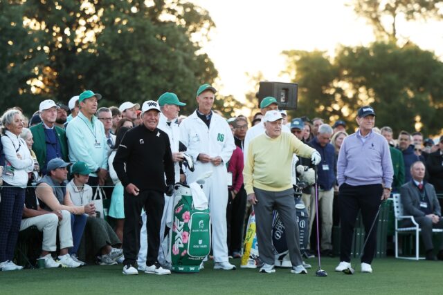 Cobertura do ESPN Masters atingida por fortes críticas após apresentar The Masters honorary starters Gary Player, Tom Watson, and Jack Niclaus at Augusta National