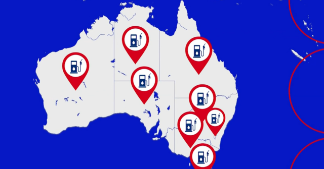 Gráfico de gasolina na Austrália