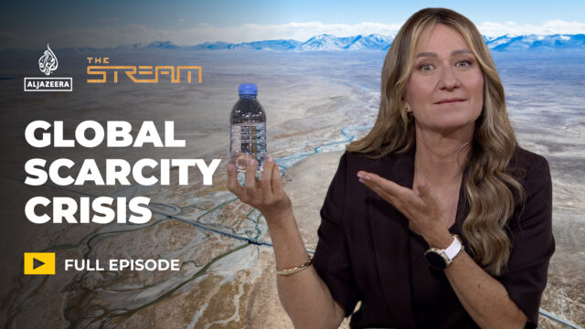 Como é que a focalização no abastecimento de água durante a guerra agrava a crise de escassez?
