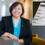 Margaret Huang, presidente do SPLC, sorri para o espectador.