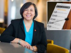 Como o CEO do SPLC, que ganha US$ 520.000 por ano, ajudou a transformar um grupo de direitos civis em uma “máquina de difamação partidária” Margaret Huang, presidente do SPLC, sorri para o espectador.