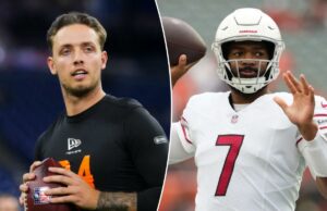 Como os Cardinals veem as fascinantes chances de QB inicial de Carson Beck no draft Carson Beck #QB04 de Miami participa de um exercício durante o 2026 NFL Scouting Combine no Lucas Oil Stadium em 28 de fevereiro de 2026 em Indianápolis, Indiana.