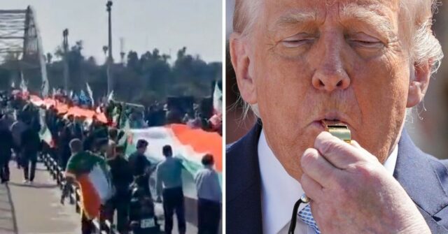 Correntes humanas se formam após ameaça assustadora de Trump
