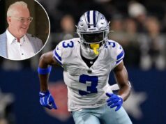 Cowboys fazem declaração sobre George Pickens em meio a questões contratuais O wide receiver do Dallas Cowboys, George Pickens (3), percorre uma rota durante um jogo de futebol americano da NFL entre o Dallas Cowboys e o Minnesota Vikings, em 14 de dezembro de 2025, em Arlington, Texas.