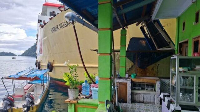 Cronologia e Penyebab KM Sabuk Nusantara 106 Tabrak Rumah Warga da Banda Neira
