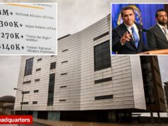 DOJ acusa Southern Poverty Law Center de fraude por pagar US$ 3 milhões a grupos de supremacia branca para ‘alimentar o ódio racial’ O procurador-geral interino dos EUA, Todd Blanche, falando com o diretor do FBI, Kash Patel, ao lado dele.