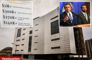 DOJ acusa Southern Poverty Law Center de fraude por pagar US$ 3 milhões a grupos de supremacia branca para ‘alimentar o ódio racial’ O procurador-geral interino dos EUA, Todd Blanche, falando com o diretor do FBI, Kash Patel, ao lado dele.