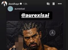 David Haye posta uma reação vil à ‘disputa de intimidação’ de Adam Thomas enquanto ele reacende a rivalidade com sua co-estrela de I’m A Celebrity depois de gerar reclamações de fãs que criticaram seu comportamento no acampamento Em suas redes sociais na noite de terça-feira, David compartilhou uma imagem de IA dele mesmo em seu short de boxe, mostrando severamente o dedo médio
