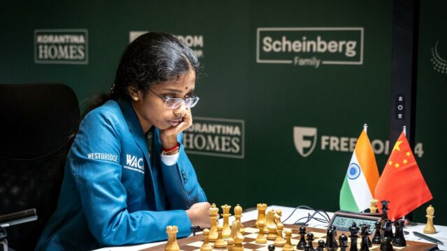 Destaques de R Vaishali x Tan Zhongyi: atualizações da rodada 13 do torneio de candidatos da FIDE 2026
