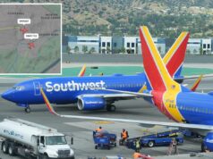 Dois aviões da Southwest Airlines evitaram por pouco a colisão aérea no aeroporto de Nashville após acidente no controle de tráfego aéreo Dois aviões da Southwest Airlines na pista com a equipe de terra reabastecendo um e carregando bagagem em outro.