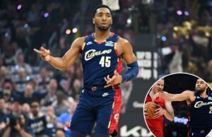 Donovan Mitchell capacita Cavaliers a superar Raptors para assumir a liderança da série Donovan Mitchell #45 do Cleveland Cavaliers comemora durante o primeiro quarto do Jogo Um dos Playoffs da NBA da Primeira Rodada da Conferência Leste contra o Toronto Raptors na Rocket Arena em 18 de abril de 2026 em Cleveland, Ohio.