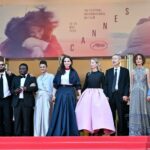 Halle Berry, Carlos Reygadas, Dieudo Hamadi, Payal Kapadia, Juliette Binoche, Alba Rohrwacher, Hong Sang-soo, Leïla Slimani, Jeremy Strong, Simone Friedman during the Closing Ceremony of the 78th Cannes Film Festival held at the Palais des Festivals on May 24, 2025 in Cannes, France. (Photo by Earl Gibson III/Deadline via Getty Images)