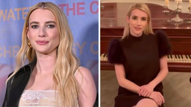 Emma Roberts provoca retorno da 13ª temporada de 'American Horror Efeitos de maquiagem de uma tênia gigante saindo da boca de Elvira (Lea Myren) em