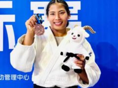 Encerramento esportivo indiano, 18 de abril: Takhellambam Inunganbi ganha bronze, a primeira medalha da Índia no Campeonato Asiático de Judô em 13 anos lightbox-info