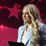 GettyImages-2271844283 Erika Kirk chora no jantar dos correspondentes da Casa Branca, Donald Trump