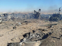 Escondido nas montanhas, o aviador americano ferido tinha apenas uma pistola para proteção A mídia iraniana compartilhou no sábado esta imagem não verificada de um assento ejetor, que é consistente com o modelo usado no caça F-15E