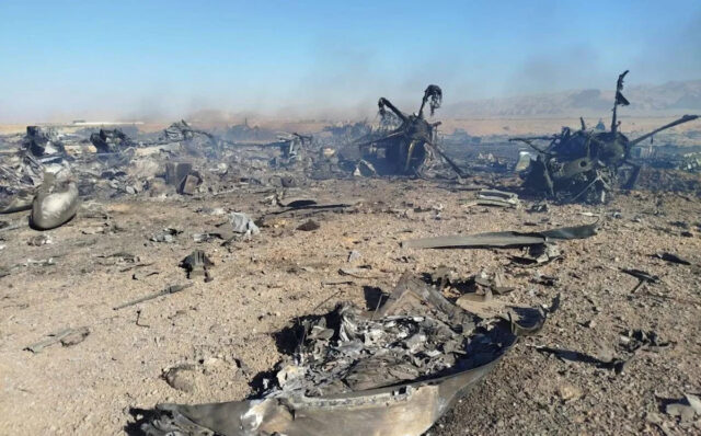 A mídia iraniana compartilhou no sábado esta imagem não verificada de um assento ejetor, que é consistente com o modelo usado no caça F-15E