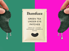 Esses tapa-olhos anti-inchaço de US $ 24 verificam as melhores caixas de ingredientes Adesivos sob os olhos de chá verde Bumfuzz