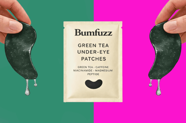Adesivos sob os olhos de chá verde Bumfuzz
