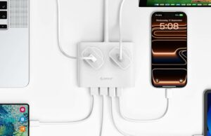 Este filtro de linha 8 em 1 é o companheiro de viagem perfeito por apenas US $ 15 ORICO Power Brick na mesa