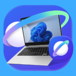 Um globo com uma barra de endereço da web cercada pelos ícones do Chrome, Firefox, Opera e Samsung Internet.