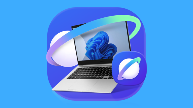 Um globo com uma barra de endereço da web cercada pelos ícones do Chrome, Firefox, Opera e Samsung Internet.