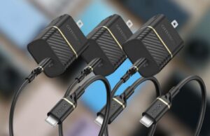 Este pacote de 3 carregadores é basicamente uma oferta com 82% de desconto Carregador OtterBox USB-C 30W + Cabo OtterBox 1M USB-C