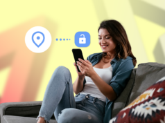 Estou oficialmente ‘desbloqueado’ e pronto para rolar, desde que esteja no sofá Mascotes do Android espiando em torno de um ícone de cadeado central, acompanhados de impressão digital, desbloqueio facial e gráficos de entrada de senha.