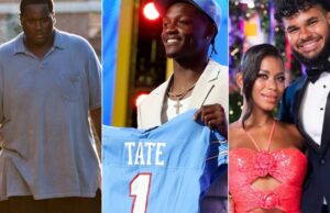 Estrelas do draft da NFL revelam seus filmes de futebol favoritos e relógios compulsivos: ‘The Blind Side’, ‘Love Island’ e muito mais Estrelas do draft da NFL revelam seus filmes de futebol favoritos e relógios compulsivos: 'The Blind Side', 'Love Island' e muito mais