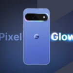 Google Pixel 10 Pro XL mostrando a parte traseira do telefone acesa com algumas luzes inteligentes