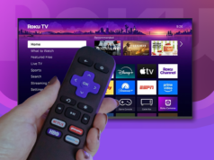 Eu usei este truque simples para consertar um Roku lento Uma smart TV com um Amazon Fire TV Stick próximo a ela.
