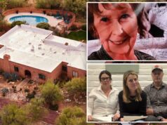O caso de Nancy Guthrie pode depender de uma amostra de DNA investigada pelo FBI quando a pesquisa chega a 100 dias A photo of Nancy Guthrie on display at a TV station with handwritten notes and prayers from the public.
